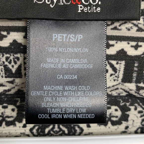 Style &Co Petite Button Down, 3/4 sleeve, Light,Airy Blouse w Stretch - Picture 6 of 7